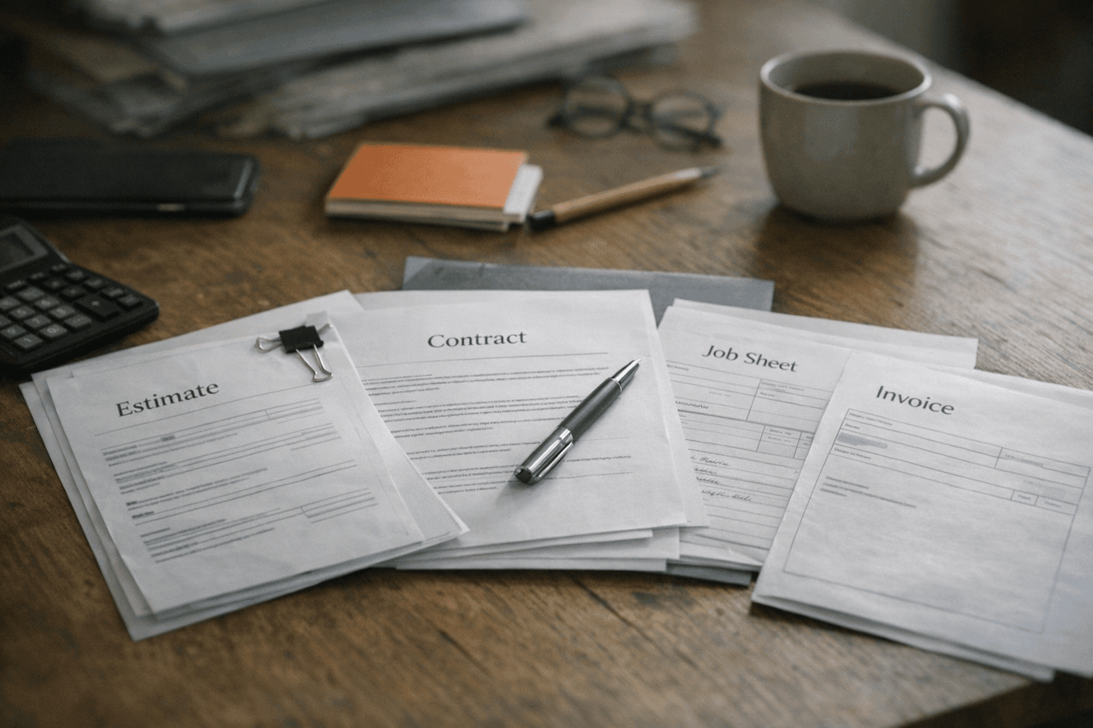 Quote to Invoice: Estimate to Contract to Invoice Workflow: Connect featured image background